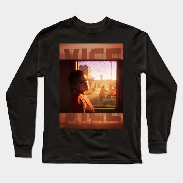 GTA 6 Grand Theft Auto 6 official trailer Long Sleeve T-Shirt by WonderfulHumans
